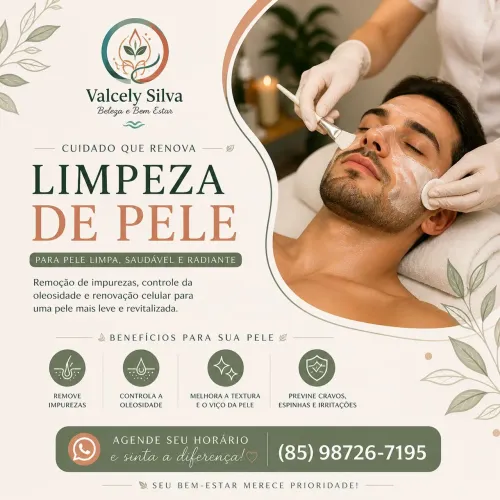 Limpeza de pele, Manicure e Pedicure, depilação