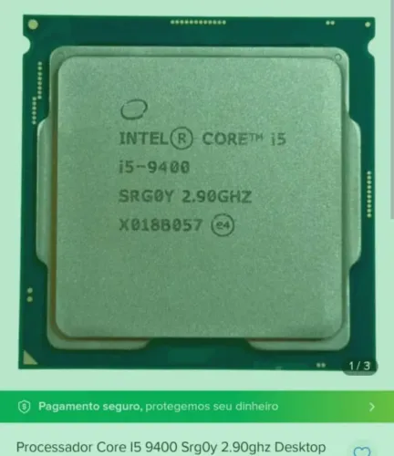 Processador Intel I5 9400 Cpu 2.9Ghz