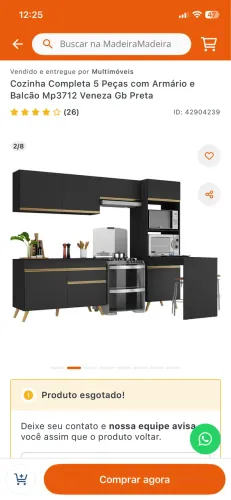 Cozinha 4 pecas preta 