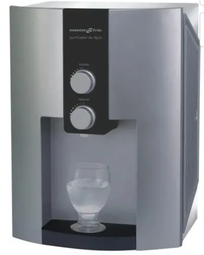 Purificador de Água Masterfrio de Mesa Eletrônico - Prata e Cinza Água Gelada e Natural