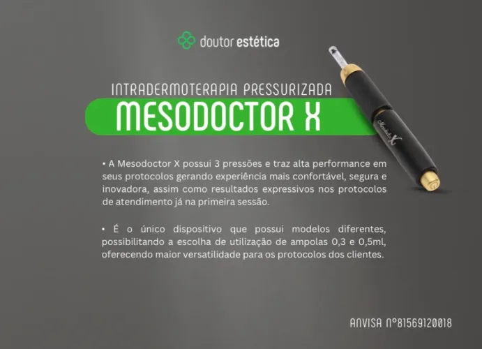 Caneta Intradermoterapia Pressurizada com 3 Pressões.