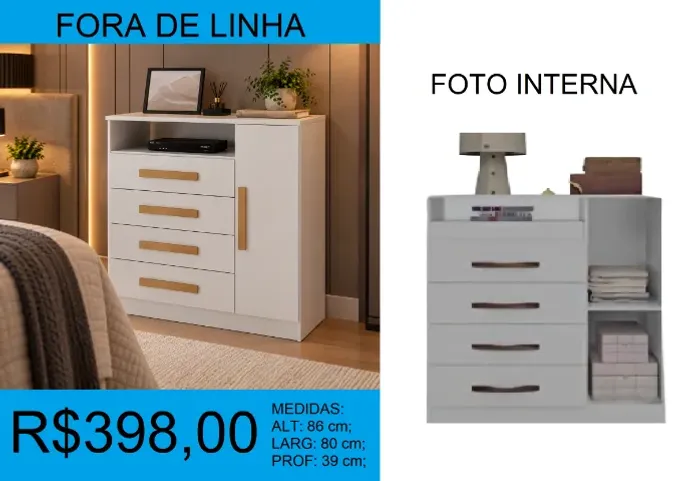 Comoda com sapateira - entrega e montagem gratuita 