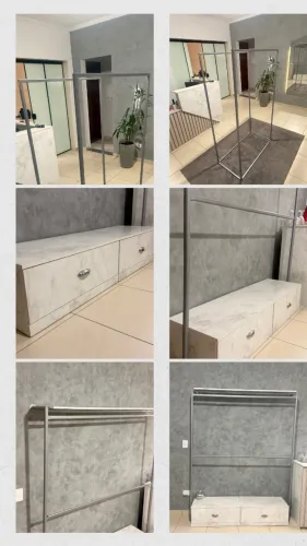 Estrutura para Loja: Araras, Provador e Cabides