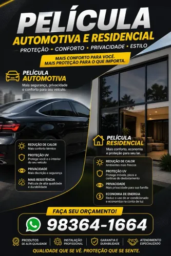INSULFILM/PELÍCULA AUTOMOTIVA/RESIDENCIAL