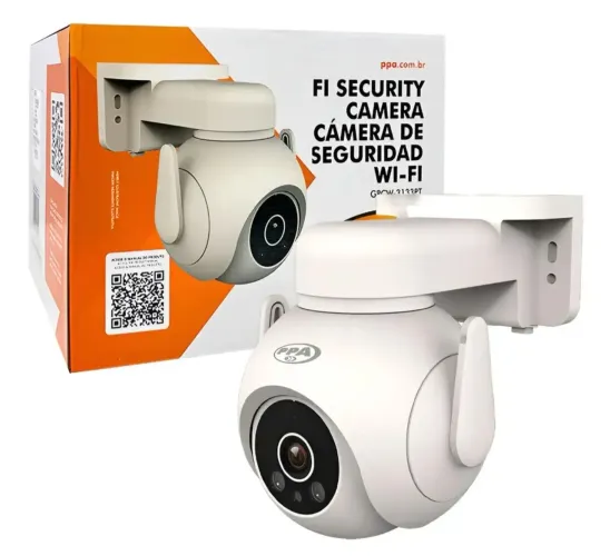 Câmera IP wifi externa 360° Movimento Inteligente PPa On 3mp Cor Branco