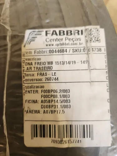Lonas de freio traseiro MB 1513/14/19 - 141
