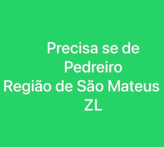 Preciso de pedreiro
