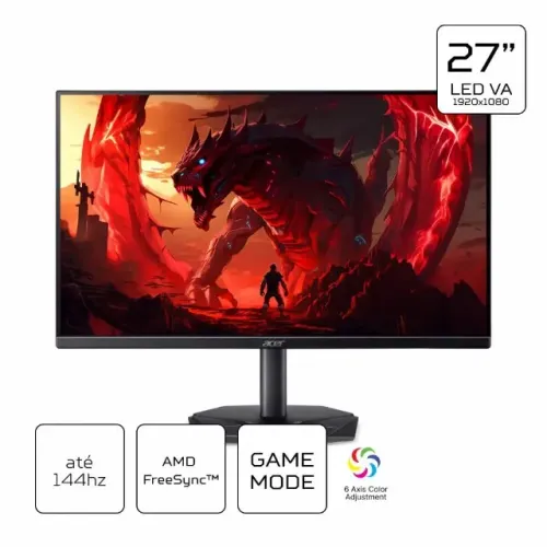 Monitor Acer Gamer 27 Nitro Kg270 P0bi Fhd 144hz 1ms Va Hdmi