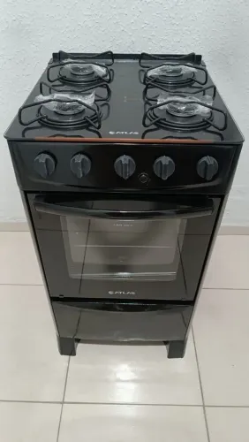 Fogão atlas 4 bocas manual mesa de vidro muito bem conservado?