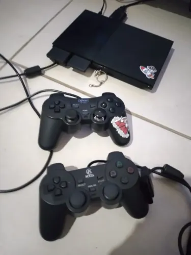 ? PLAYSTATION 2 SLIM DESBLOQUEADO + MUITOS JOGOS ?