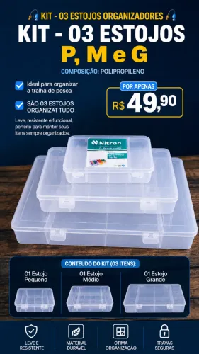 3 Estojos Organizadores