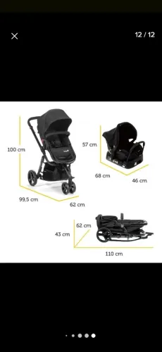 Carrinho com bebê conforto 