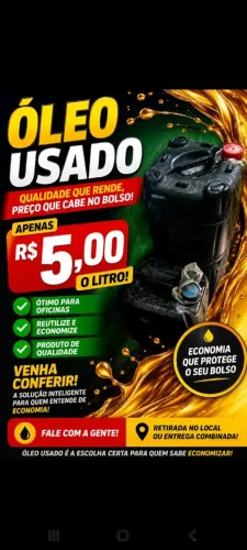 Vendo óleo queimado,mais ainda em bom estado pra uso