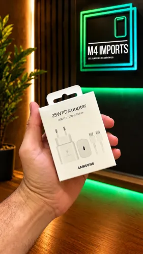 CARREGADOR TURBO SAMSUNG FONTE E CABO 25W POWER ADAPTER - ORIGINAL