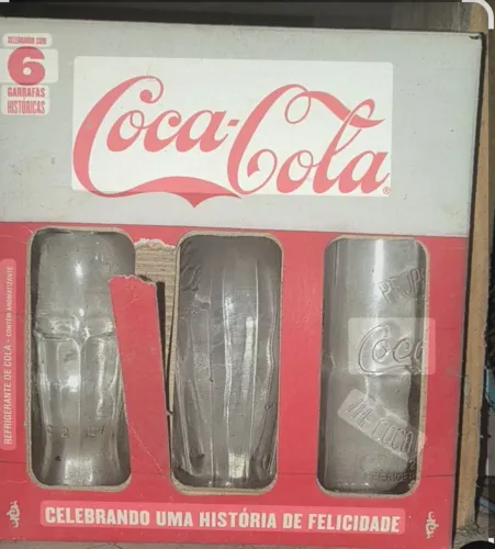 Kit Caixa Comemorativa Coca-Cola 6 Garrafas Históricas 2013