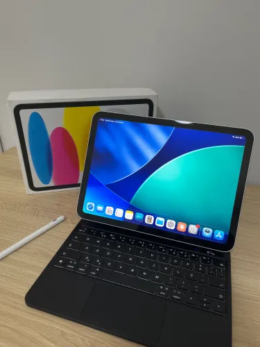iPad 10a. Geração 64g Silver + teclado + caneta - Estado de novo