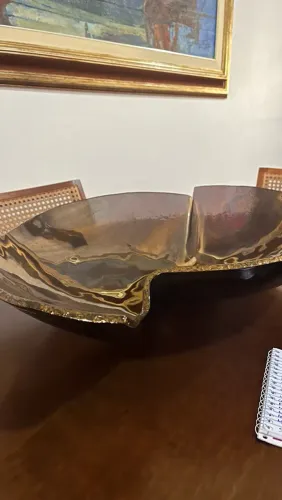 centro de mesa sara 70cm - regina medeiros - vidro artístico