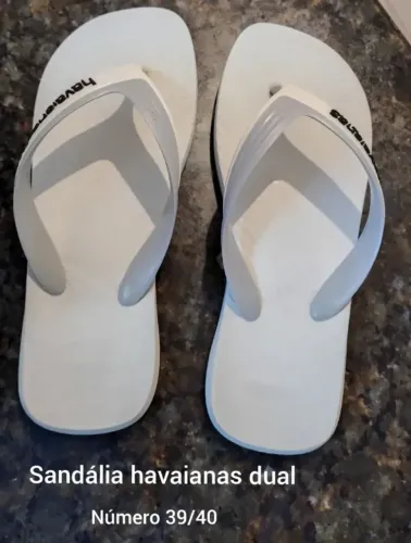 sandalia havaianas dual branca