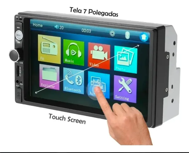 Multimidia oh pro 7" Touch-screen nova.