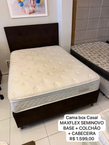 Cama Box Casal MAXFLEX SEMINOVO - ENTREGO