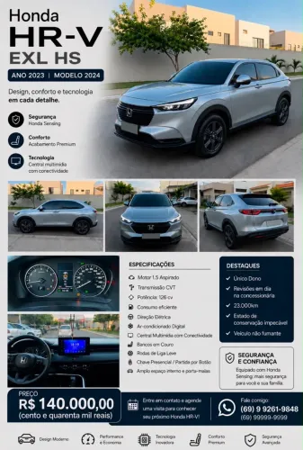Honda HR-V EXL 1.5 Sensing 16V 5P Aut. 2024