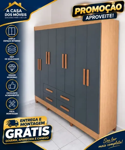Guarda roupa 8 portas