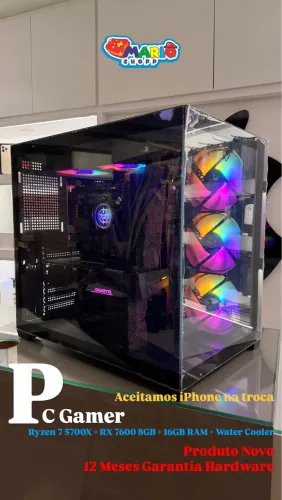 PC Gamer Ryzen 7 5700X + RX 7600 8GB + 16GB RAM + Water Cooler