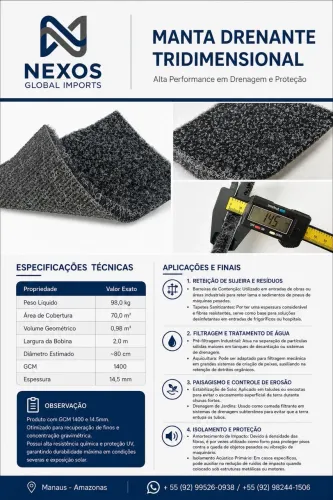 Carpete  De Alta Retenção 14.5mm - Rolo E Retalho