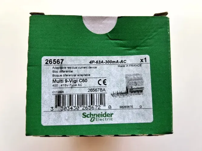 Bloco DR 4P 415V 63A 300mA REF. 26567 Schneider - EQUIVALENTE AO BLOCO DR A9V35463