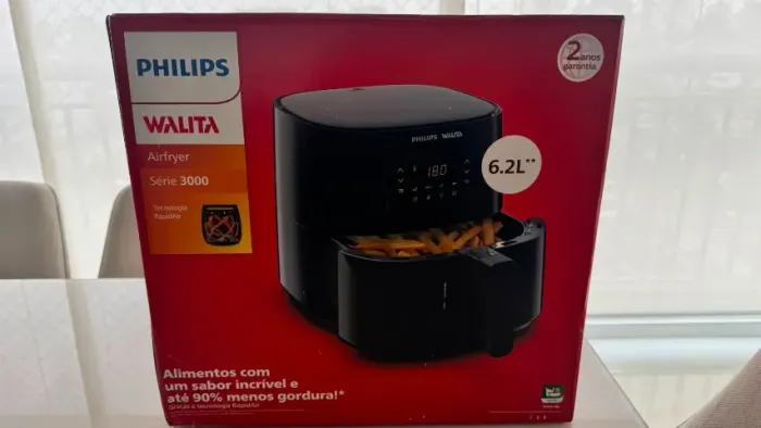 Fritadeira Airfryer 6,2L Painel Digital Série 3000 Philips Walita - Lacrada