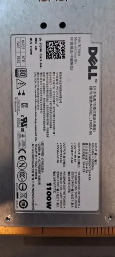 Fonte Servidor Dell 1100w 80 Plus Platinum - Mod. L1100A-S0 (Testada)