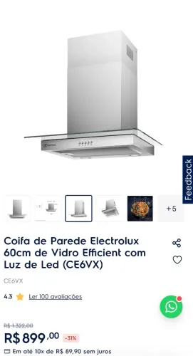Coifa de parede