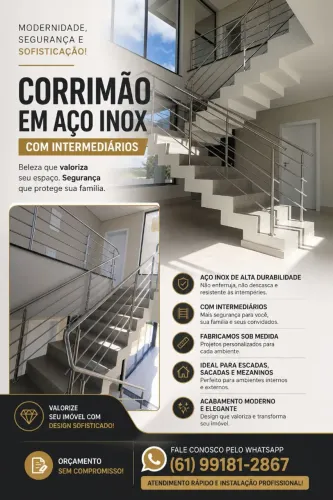 Corrimão, Guarda Corpo,bancadas ,coifa,estantes ,mesas,cozinha completa industrial de inox