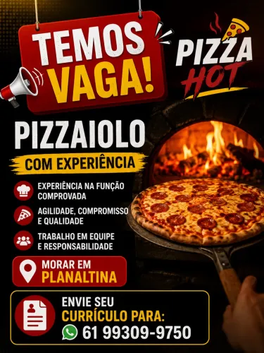 Vaga para pizzaiolo