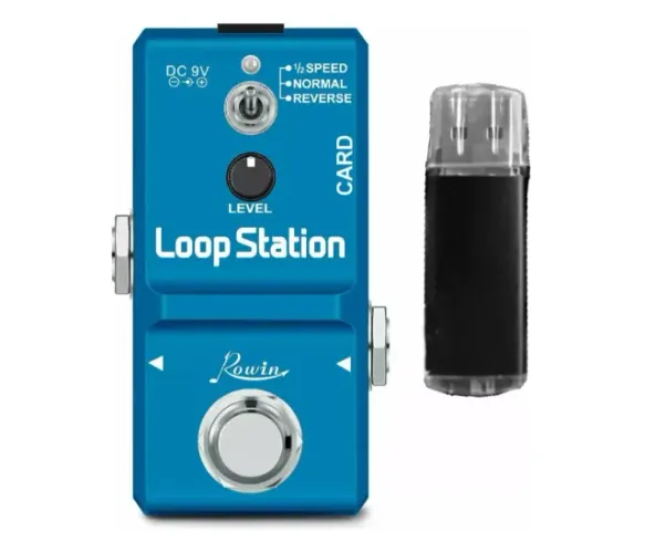 Pedal Rowin Looper Ln332as Guitarra Baixo Violão Sd Card 1 Giga