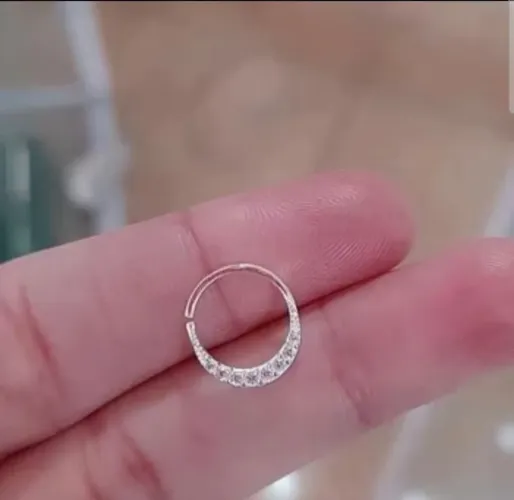 Kit de Piercing Torção Nariz Septo Orelha Cartilagem Prata 925