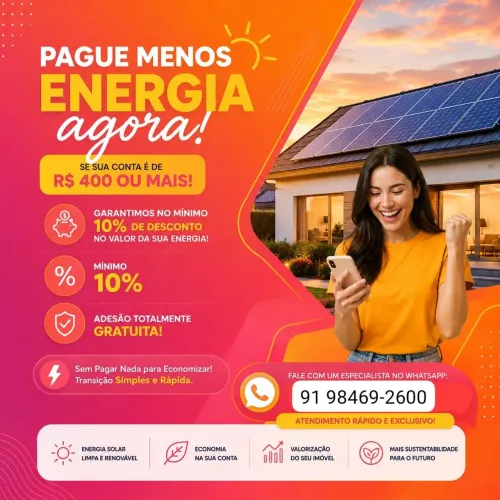 Energia solar limpa e renovável
