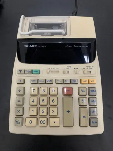 Calculadora financeira de impressão Sharp EL-1801V