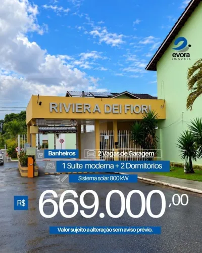 EVORA VENDE APARTAMENTO NO RESIDENCIAL RIVIERA DEIFIORI