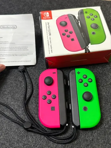 Joy-con Switch Verde e Rosa (Cosmo e Wanda) - Splatoon