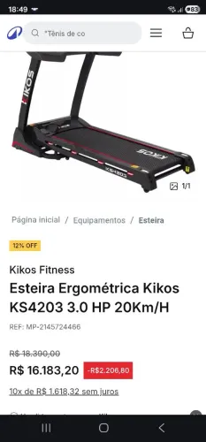 Esteira 20km Kikos 