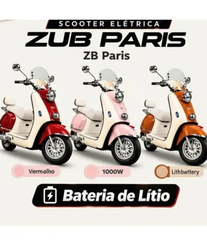 Scooter Elétrica ZUB Paris 1000W