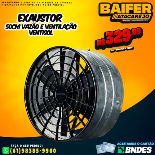 Exaustor 50cm Vazão e Ventilação Ventisol
