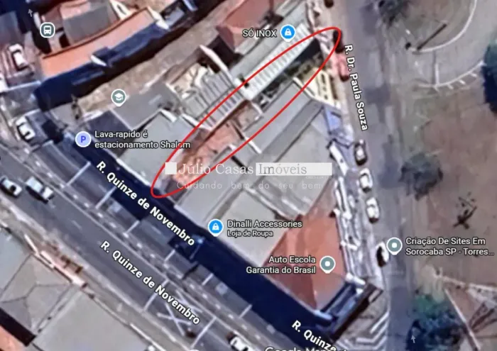 Terreno Comercial á venda, 220 m² com frente para duas ruas no Centro de Sorocaba