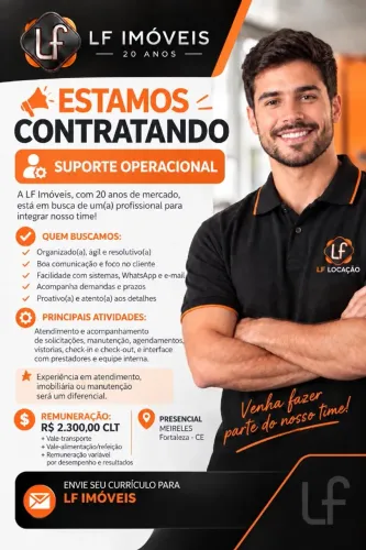 Vaga Assistente de Suporte Operacional - LF Imóveis