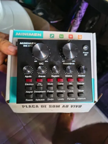 placa de som ao vivo
