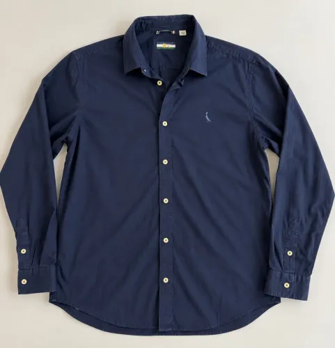 Camisa Reserva Masculina Manga Longa Azul Marinho 3G
