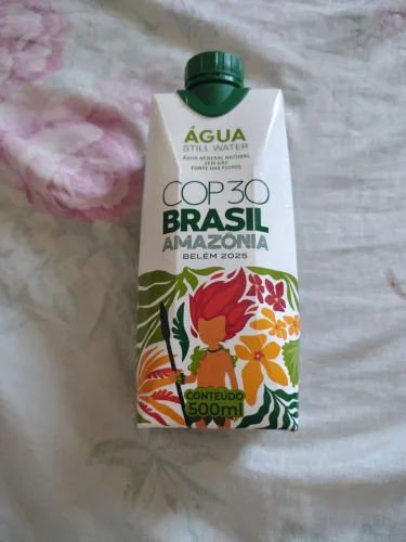 Água Mineral Still Water 500ml da COP30 em caixa - Item de Colecionador