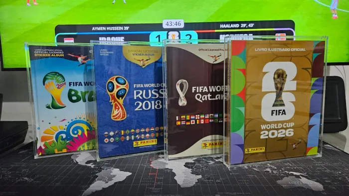 Álbuns Copa, Capa dura Completos+proteções em acrilico