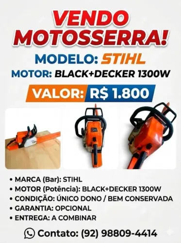 Vendo motoserra Sthil